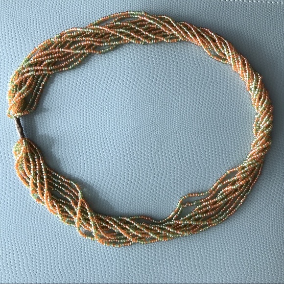 Seed bead multi-stand necklace - Picture 2 of 5